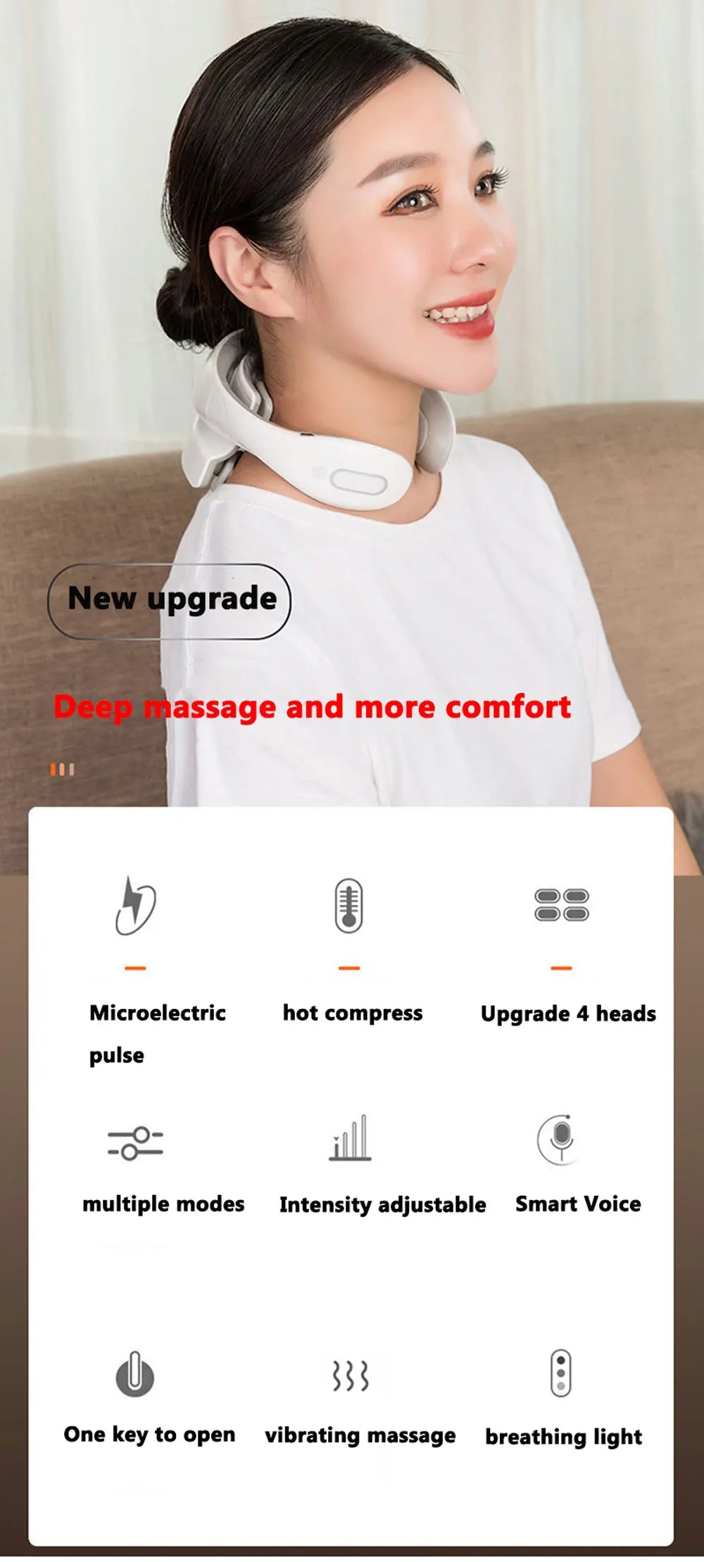 Smart Neck Massage Instrument Portable Shoulder Neck
