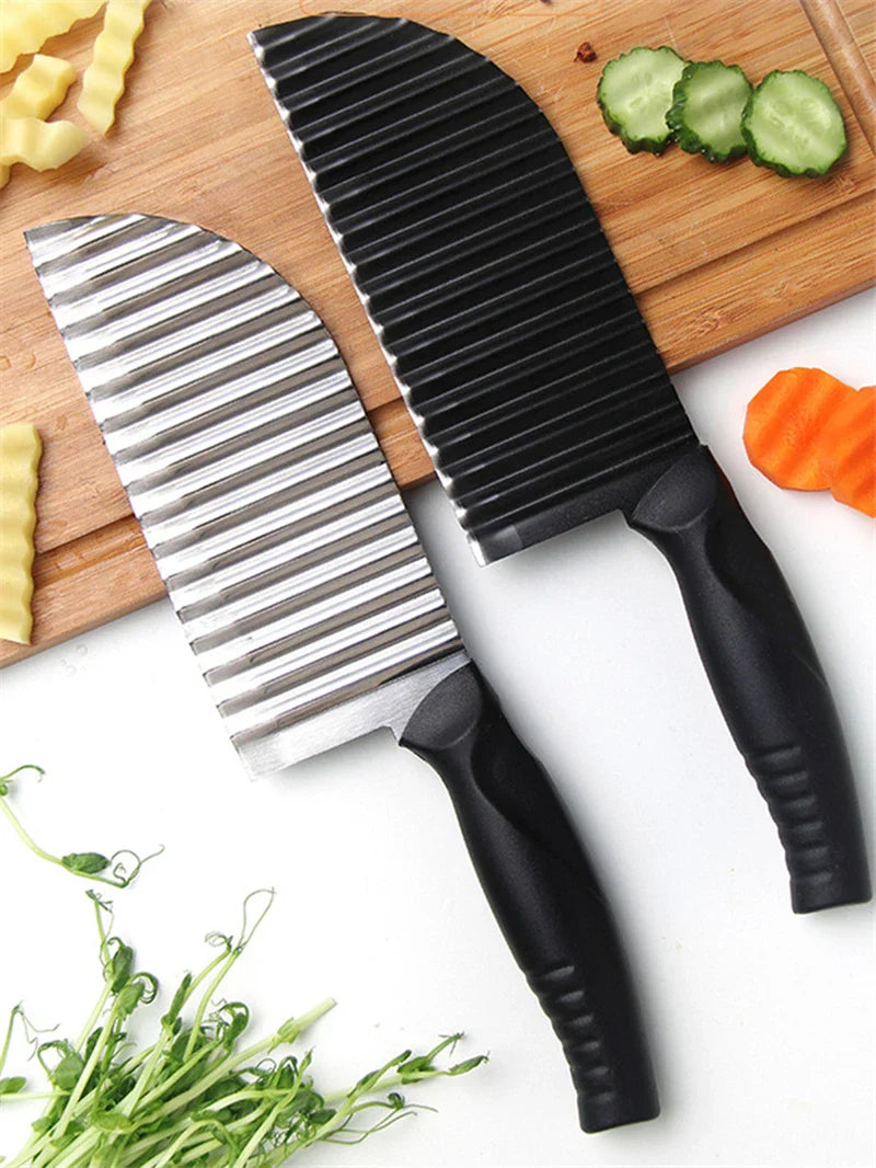 Stainless Steel Potato Cutting Wave Knife Chip Slicer