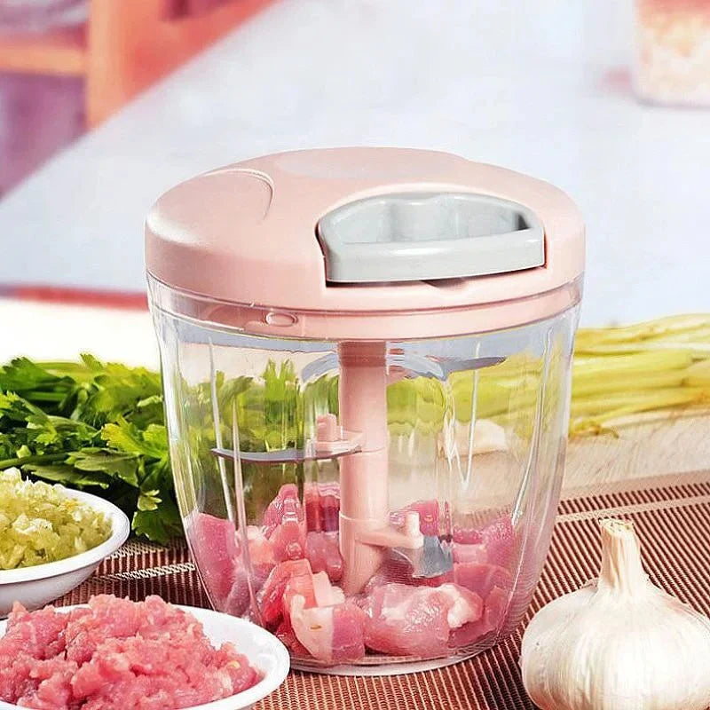500/900ML Hand Chopper Manual Rope Food Processor | Ships from US