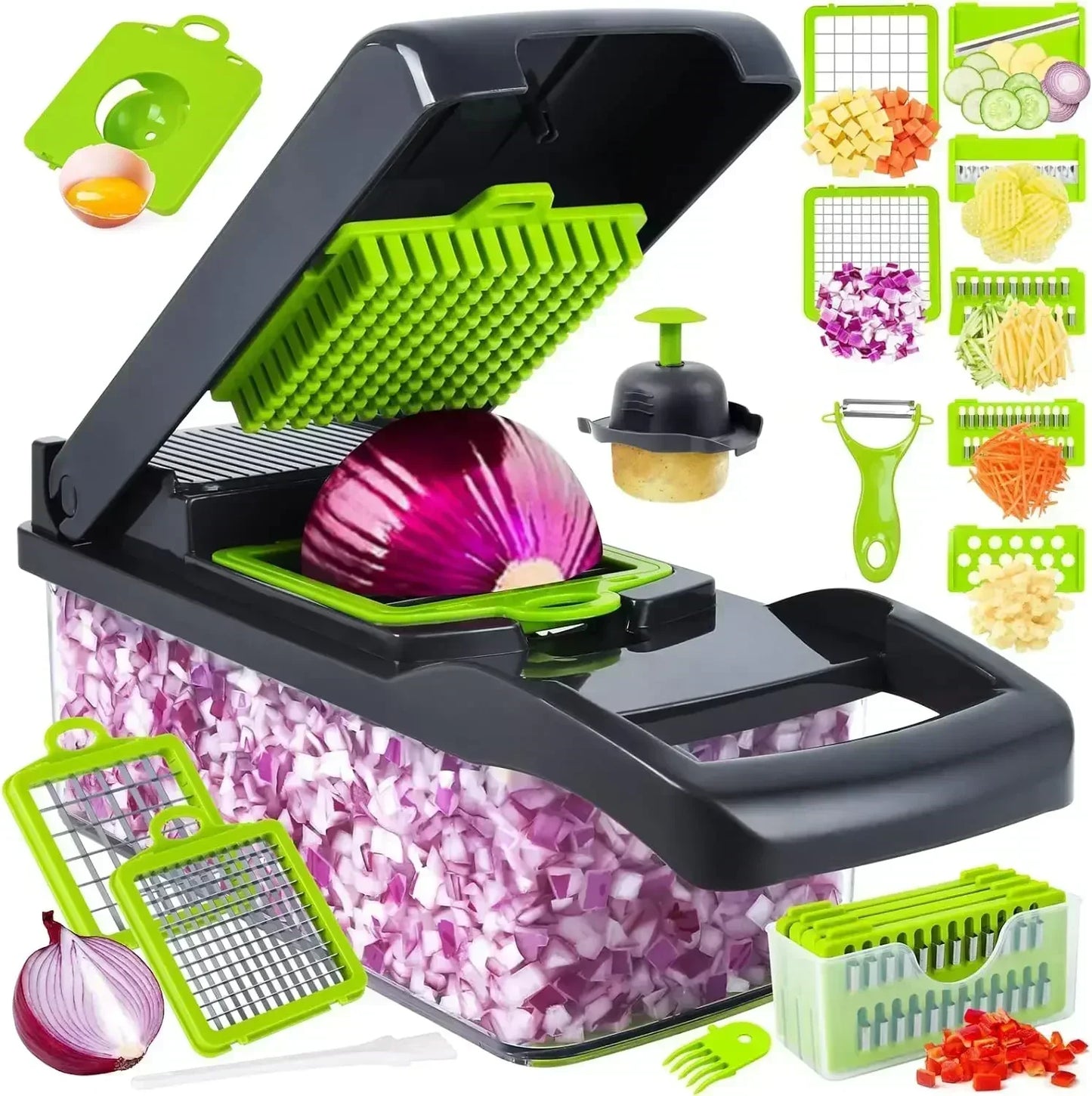 12/22 in 1 Multifunctional Vegetable Cutter Manual Foo | Ships from US