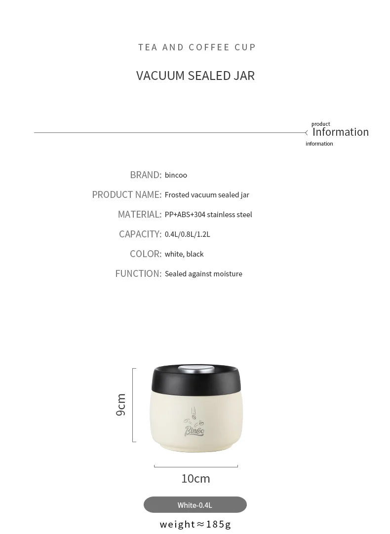 Coffee Sealed Can Stainless Steel Manual Vacuum Storag | Ships from US