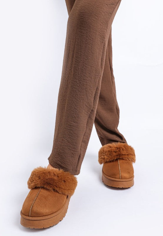 Portho Faux Fur Slip Ons