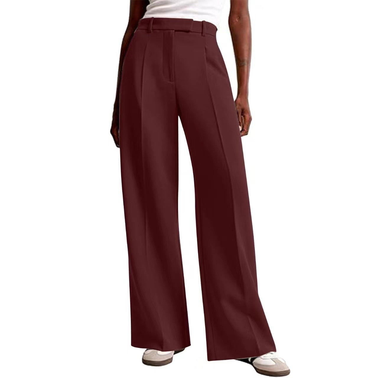 Casual Straight-Leg Business Suit Pants For Women