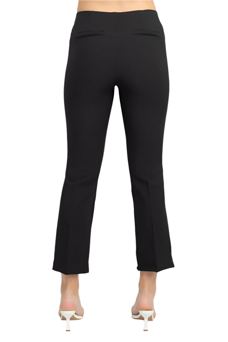 Adrianna Papell Mid Waist Pull On Solid Straight Pants