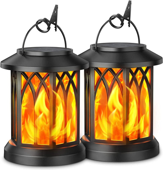 KOOPER Solar Lanterns – Vivid Dancing Flame Outdoor Lights for Garden & Patio