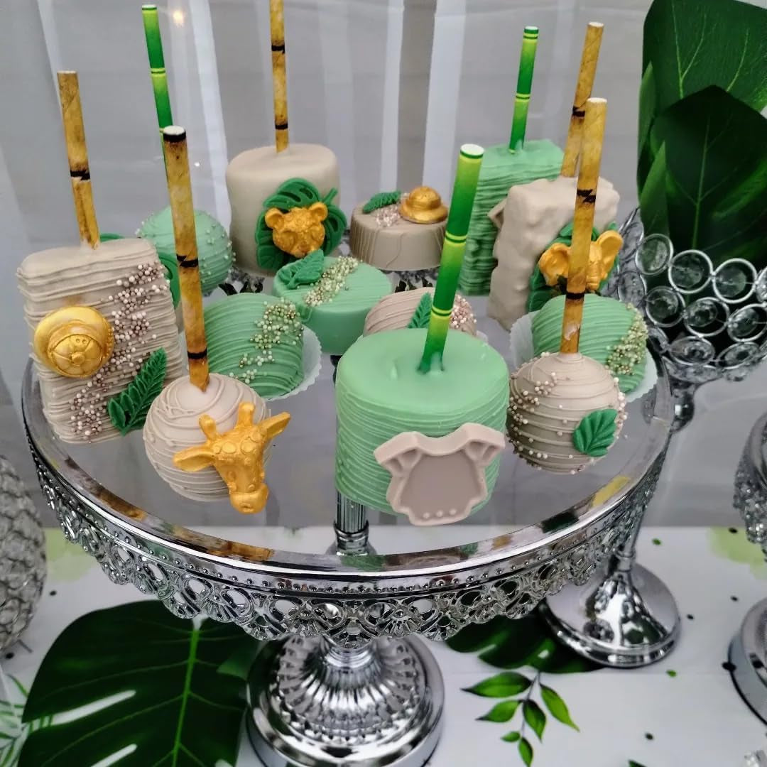 Bamboo Print Biodegradable Drinking Paper Straws for Party Box of 100