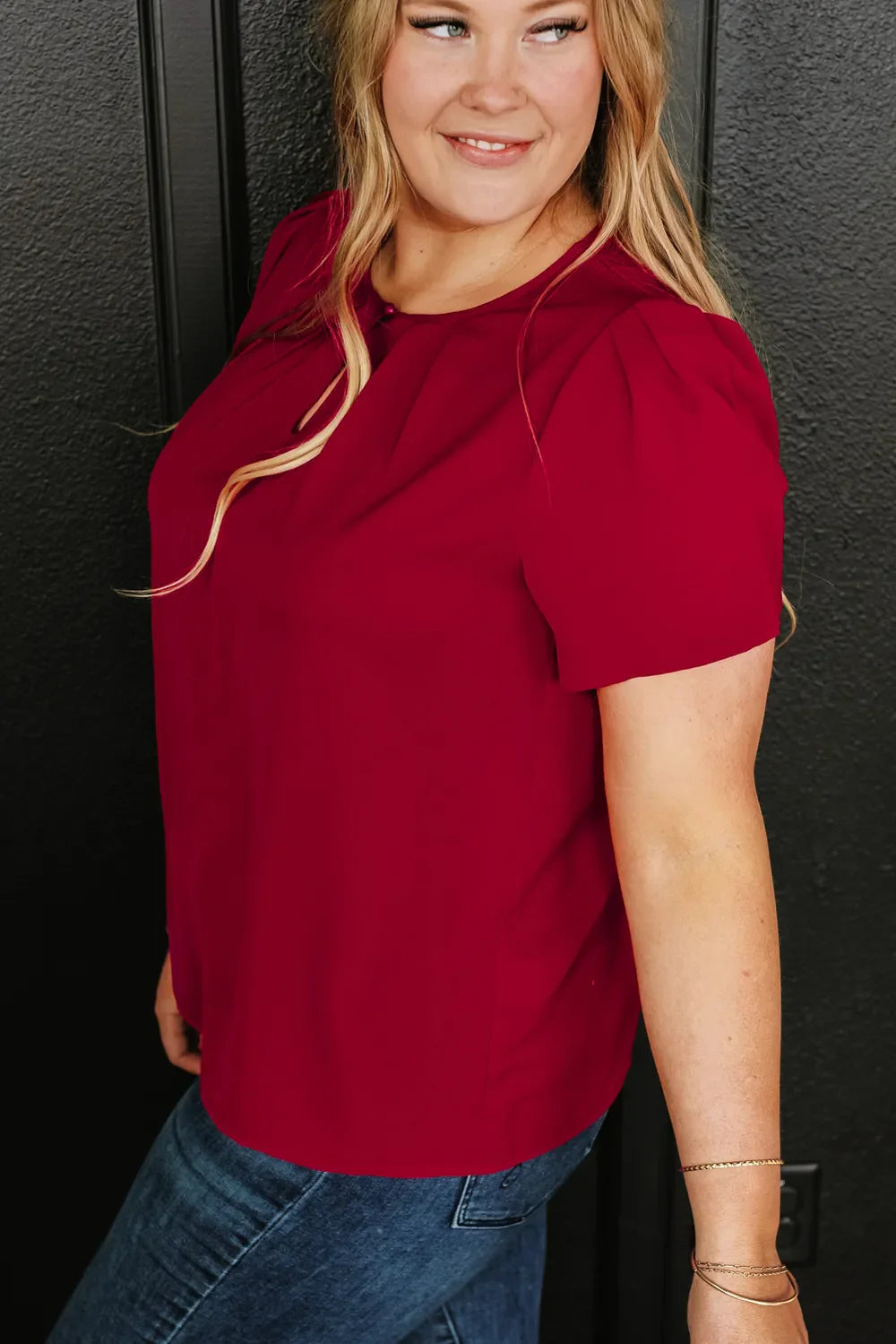 ChicPlus Round Neck Blouse – Effortlessly Stylish Fit for All Sizes