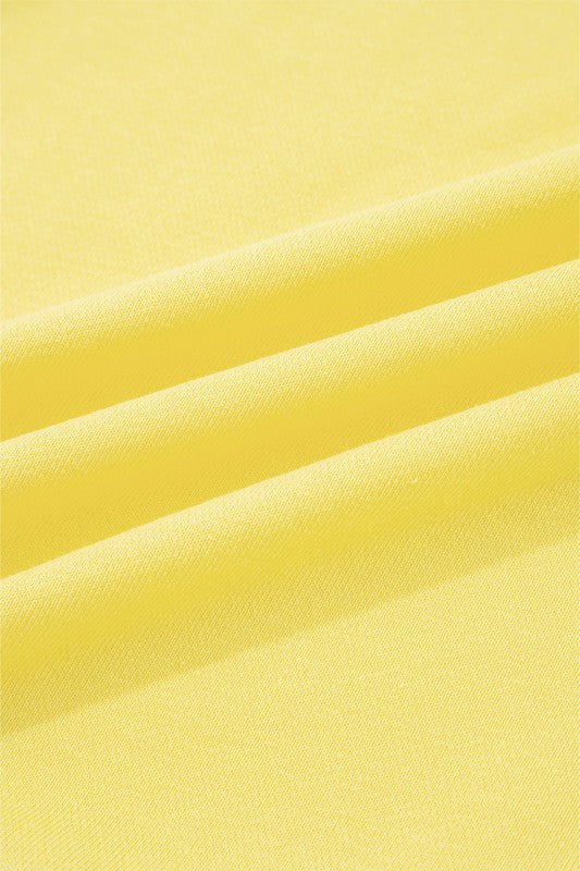 Solid Puff Sleeve Top and Drawstring Pants Set