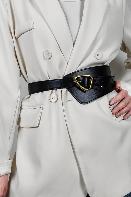Asymmetrical PU Leather Belt