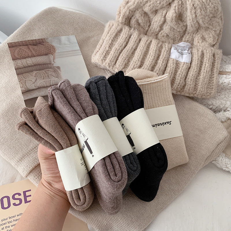 Warm, Stylish Long Socks For A Maillard-inspired Look