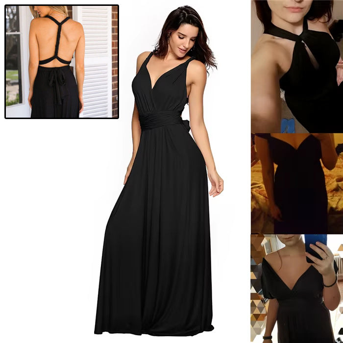 Women's  Long Party Dress Club Floor-Length Summer Backless Bandage Maxi Dress Multiway Boho Women Dress