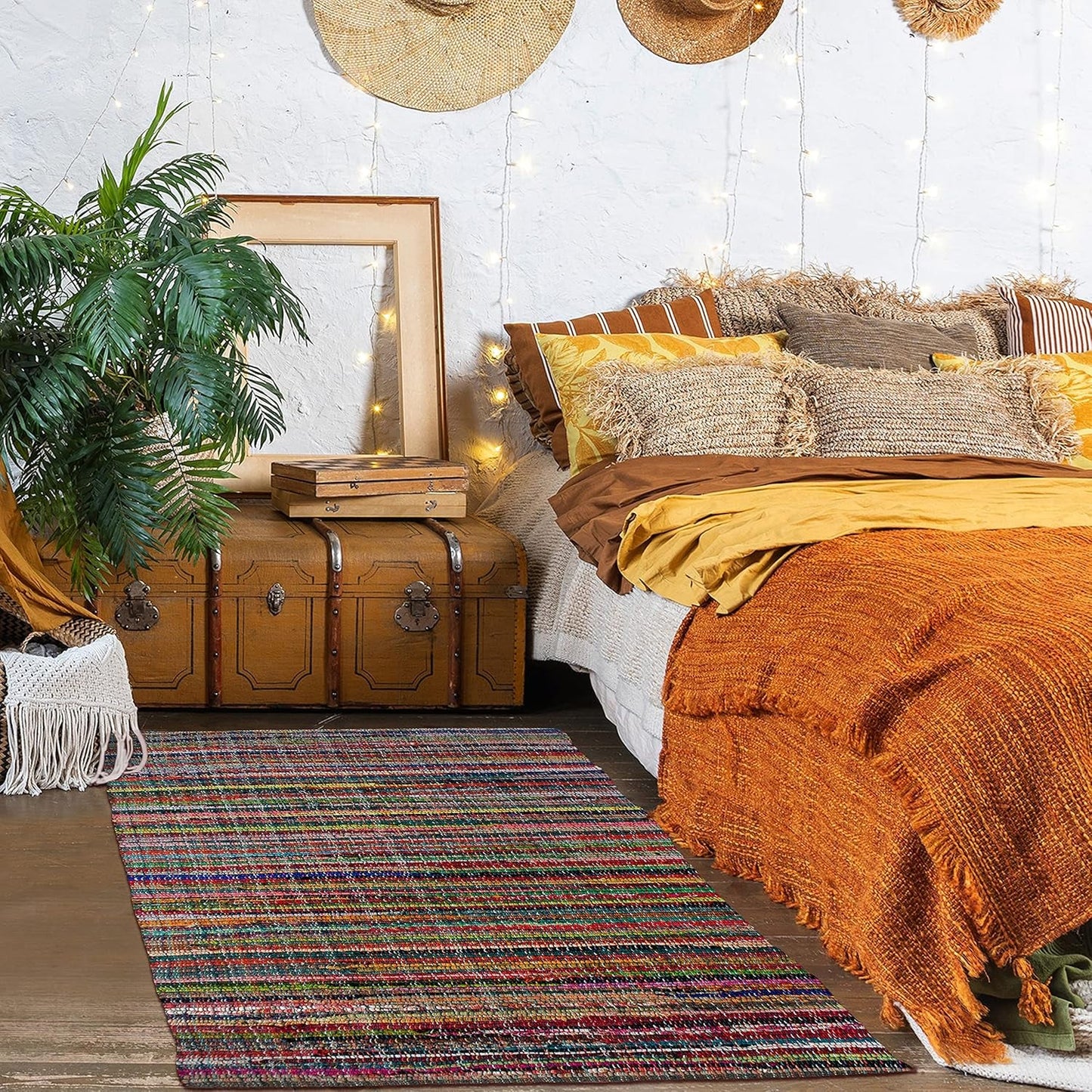 Chardin Home Recycled Cotton Rag Rug — Vibrant, Unique & Durable