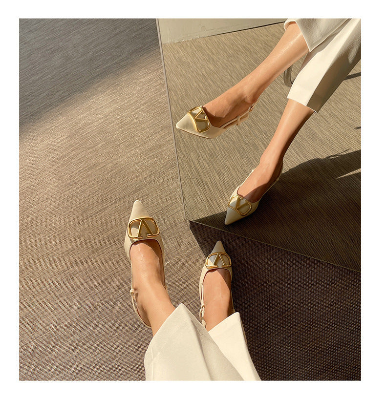 White Cropped Suit Pants High Waist Drooping Casual