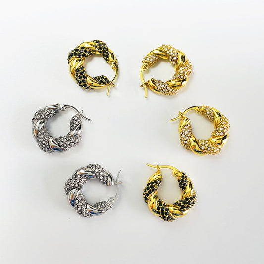 Zircon Earrings Graceful Earrings Design Sense