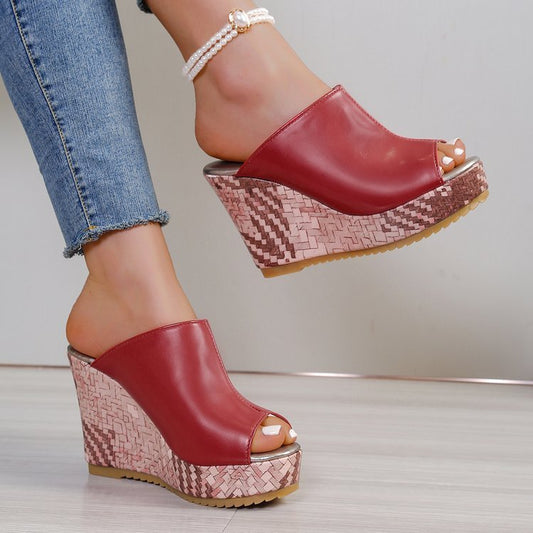 Women's Fashion European And American Style Roman Wedge Shoes