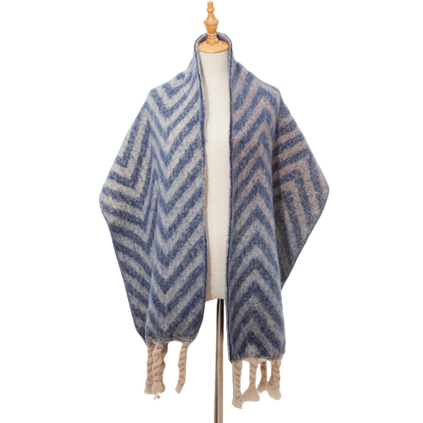 European And American Autumn And Winter Knotted Coarse Braid Imitated Mohair Jacquard