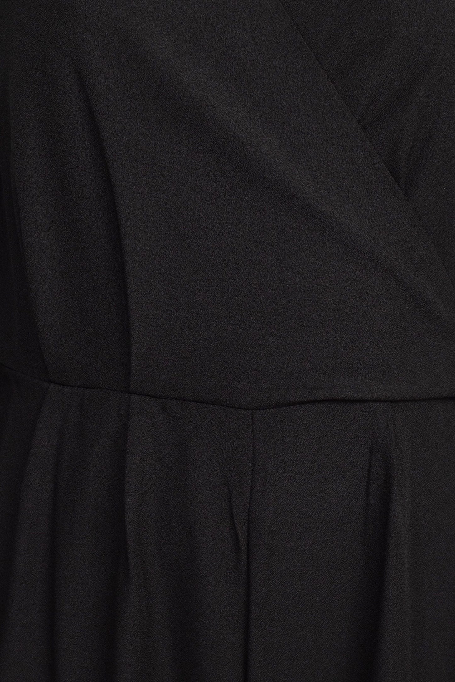 Julia Jordan V-Neck Long Sleeve Tie Back Zipper Back Solid Stretch Crepe Jumpsuit