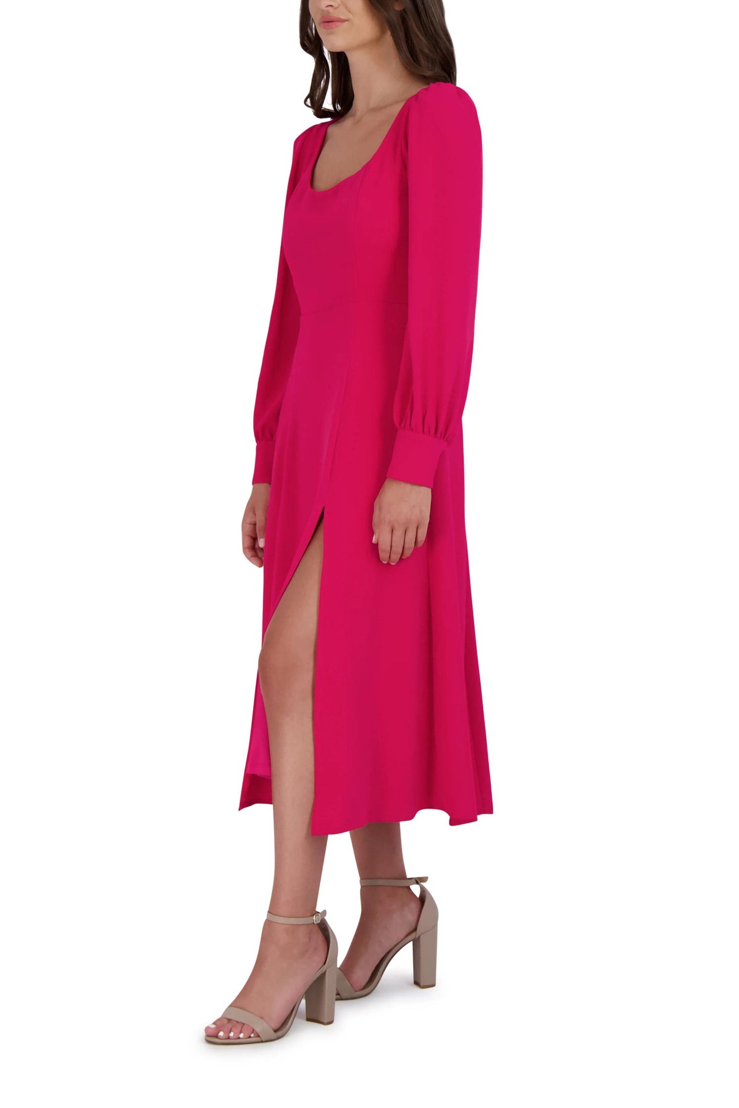 Julia Jordan Long Sleeve Front Slit Dress